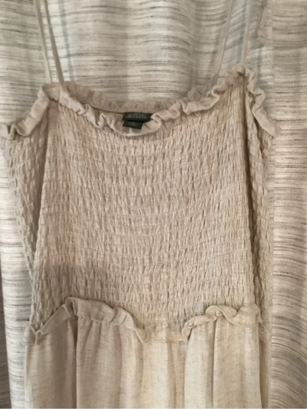 wild fable Beige Tiered Smocked Sundress - Picture 2 of 4